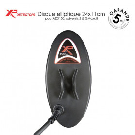 Disque XP elliptique 24x11 cm 4.6 kHz pour détecteur de métaux ADX 150, Adventis 2 et Gmaxx 2