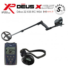 Détecteur XP Déus 22 centimètres X35 Télécommande RC et casque audio WS4