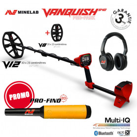 Détecteur de métaux Minelab Vanquish 540 Pro Pack (avec 2 disques)