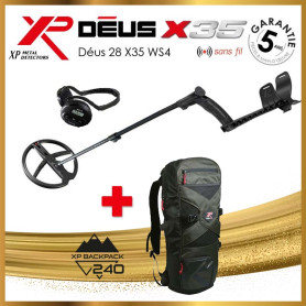 Détecteur de métaux xp déus 28 centimètres x35 casque ws4