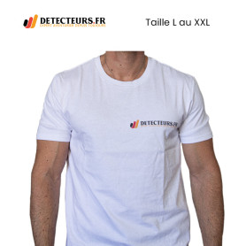 T-shirt blanc Detecteurs.fr