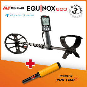 Détecteur Minelab Equinox 600 + pointer Pro Find 35