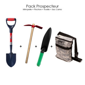 Pack Prospecteur - Pelle, piochon, truelle et sac camo pouch