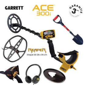 Pack trésor en forêt Garrett Ace 300i + disque Reaper + pelle Spear&Jackson