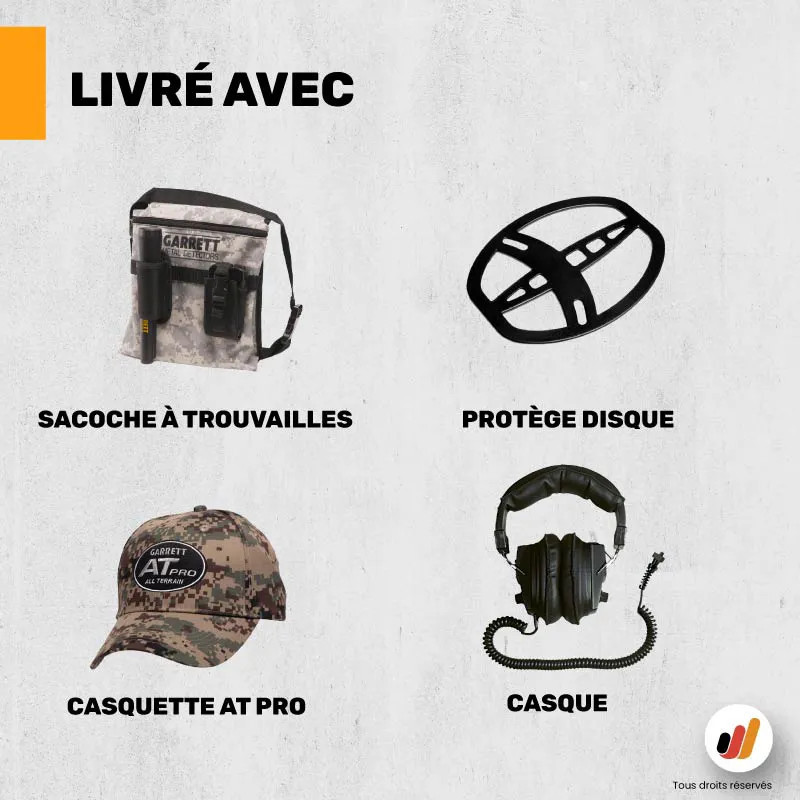 Garrett AT Pro avec accessoires inclus