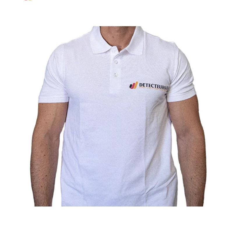 Polo blanc Detecteurs.fr