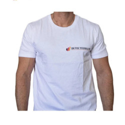 T-shirt blanc Detecteurs.fr