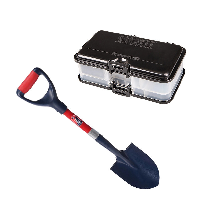 Boîte à trouvailles Garrett Keepers + mini pelle Spear & Jackson