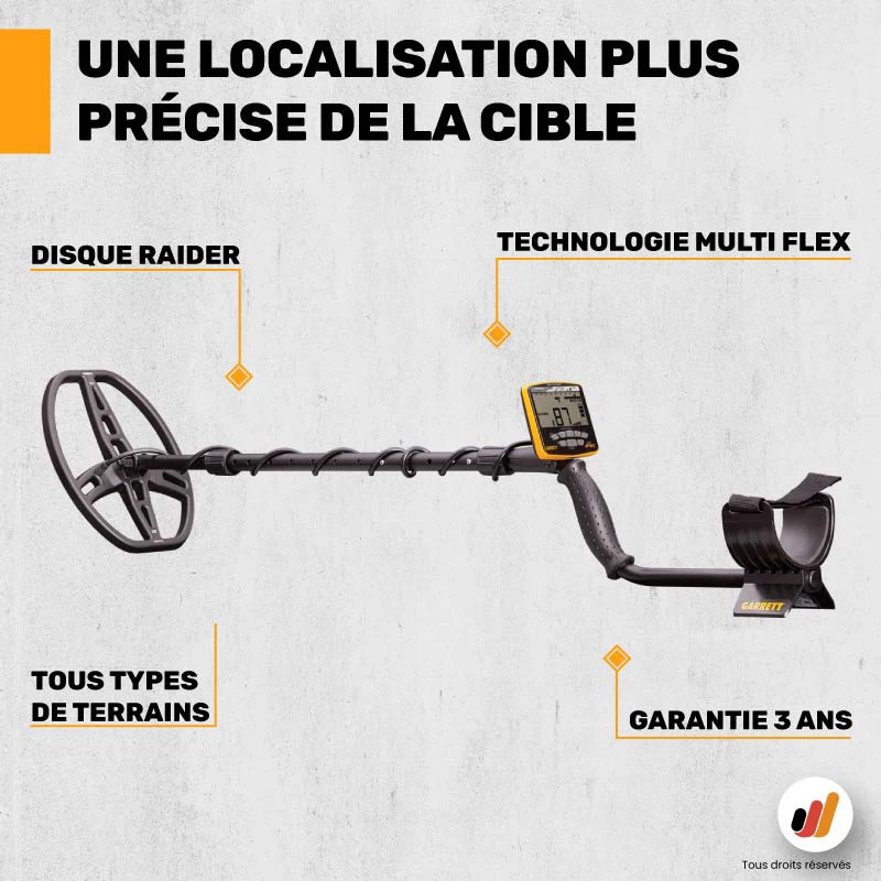 Garrett Ace Apex avec disque Raider Multi Flex