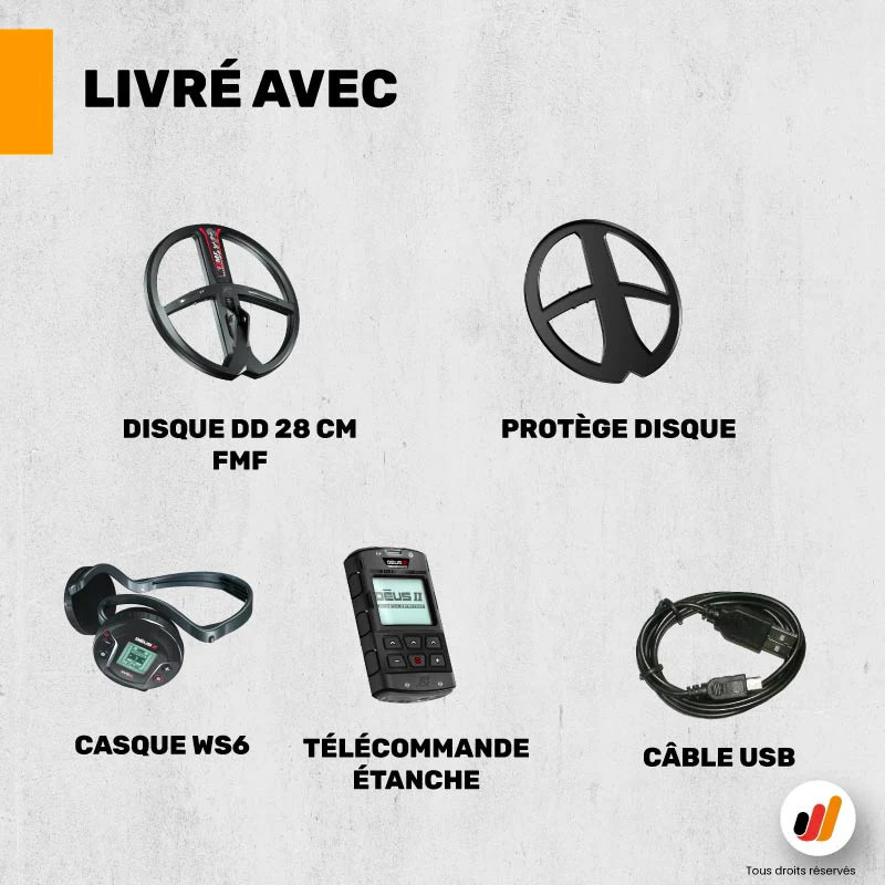 XP Deus 2 28FMF RC + casque WS6 - Detecteurs.fr