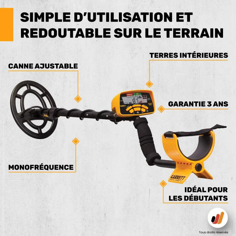 Pack détecteur Garrett Ace 300i + Pro Pointer AT