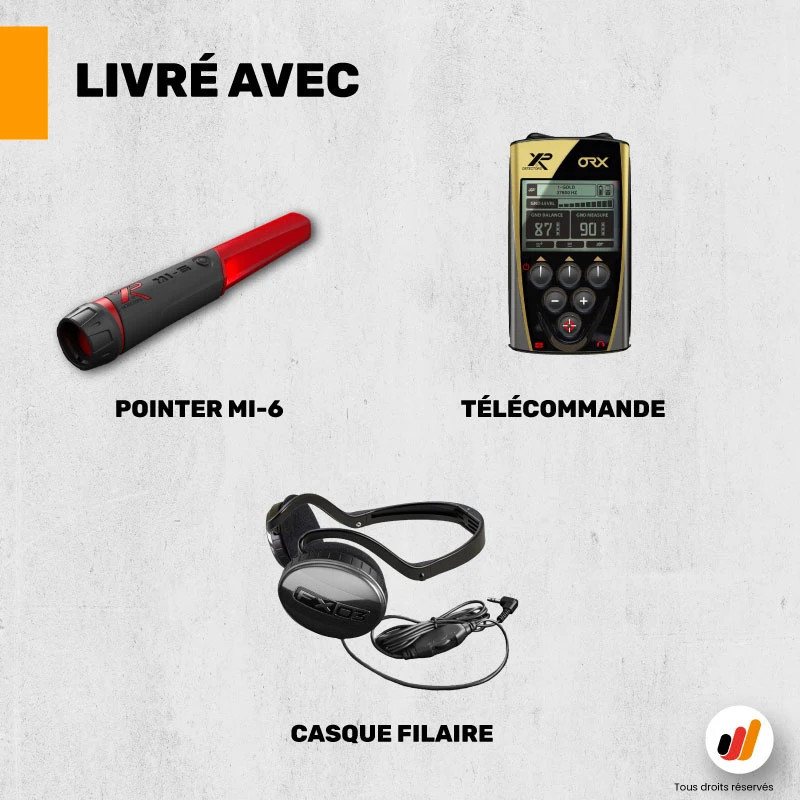 XP ORX 24x13cm HF + pointer XP MI-6 + casque filaire