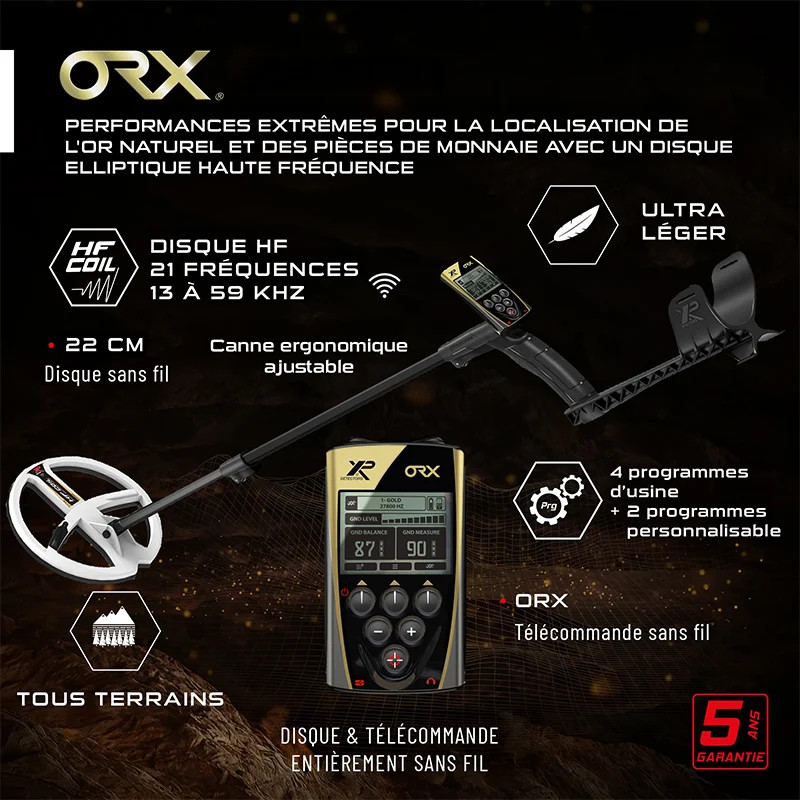 XP ORX - 22 cm HF Détecteur de métaux léger