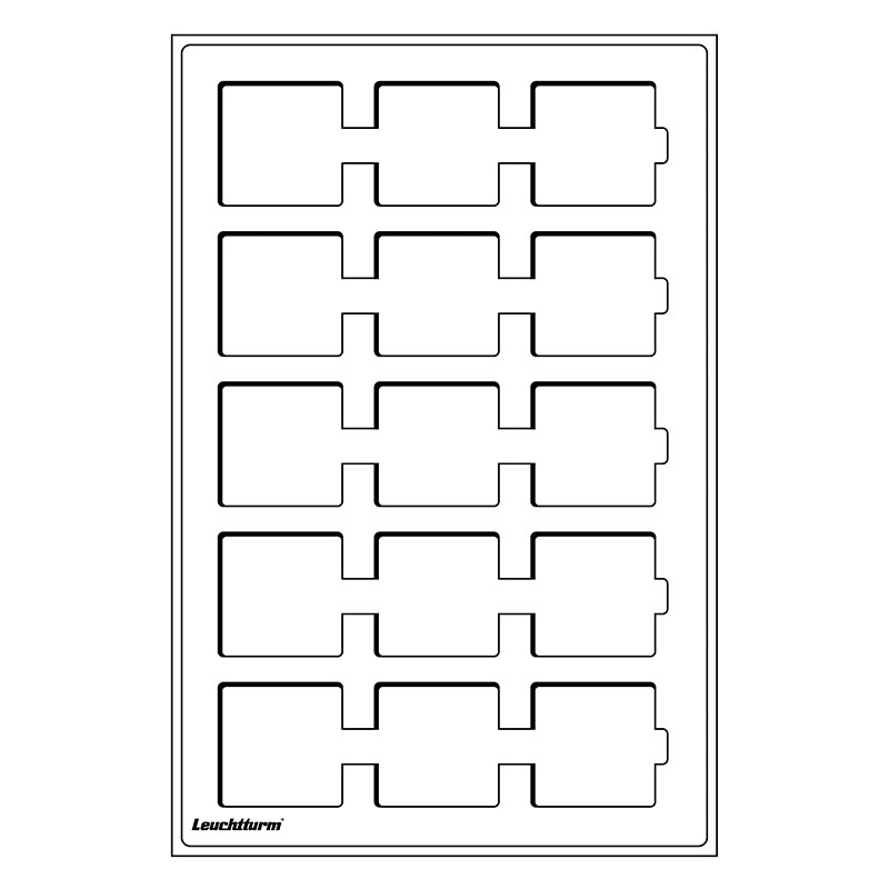 Plateaux Leuchtturm 15 cases – Capsules 50x50 mm