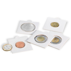 Cadres cartonnés blancs autocollants 39.5mm (lot de 25)