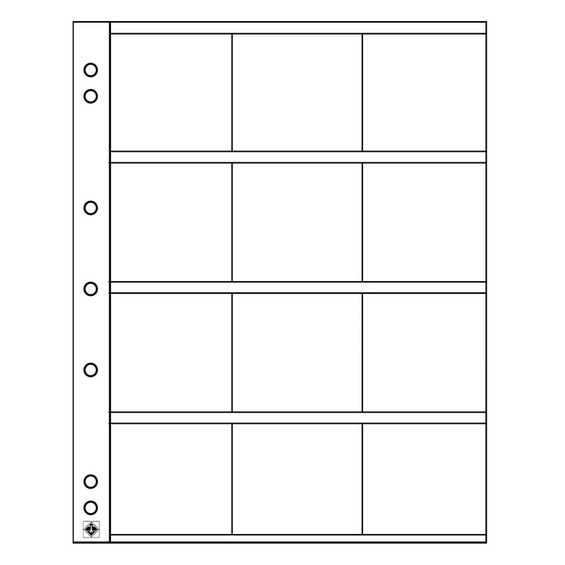 Feuilles numismatiques 50x50mm Leuchtturm – Lot de 5