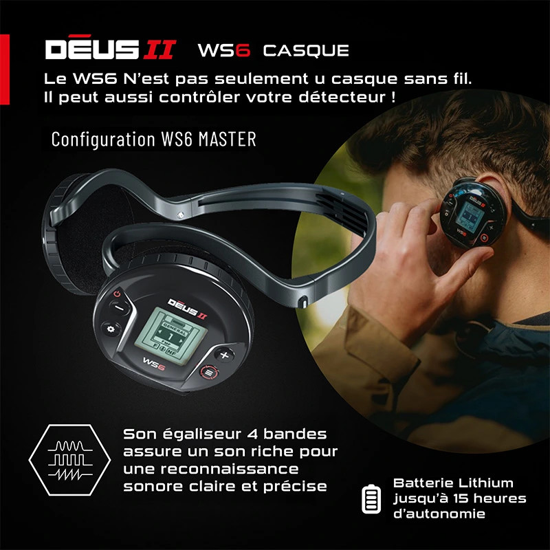 XP Déus 2 FMF RC 34x28 cm + WS6 + MI-6 – Pack complet