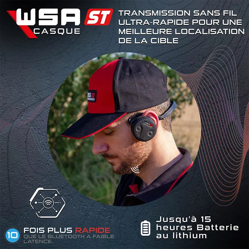 Casque XP WSA ST : sans fil stéréo Déus 2 | Detecteurs.fr