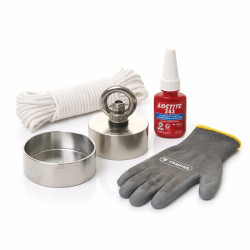Pack aimant Hardcore 360° + protection + corde + gants + loctite