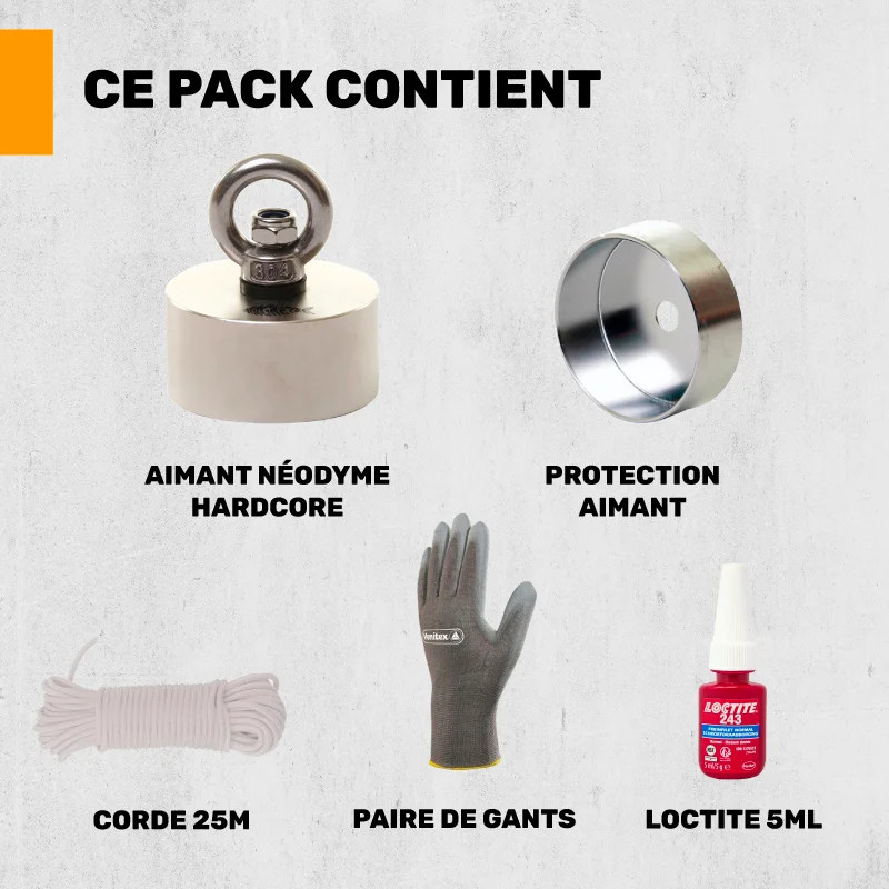 Pack pêche à l’aimant Hardcore 360° complet | Detecteurs.fr