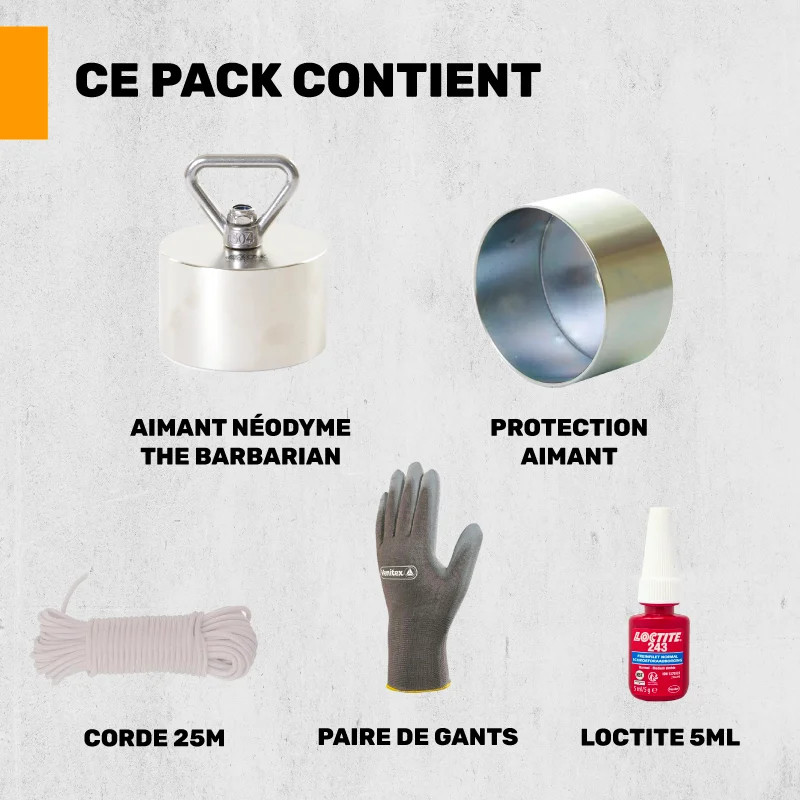Pack pêche à l’aimant Barbarian 360° complet | Detecteurs.fr